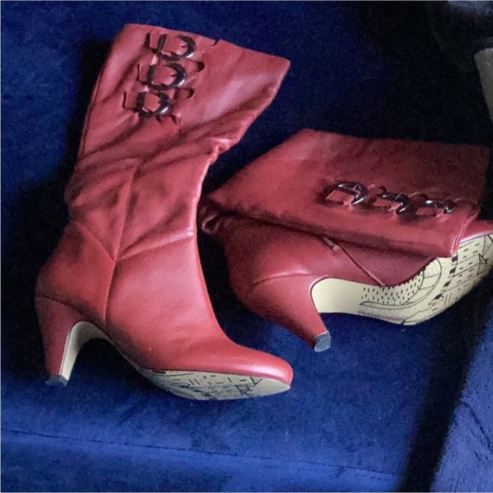 Bella Vita Red Women's Heeled Boots **NEW**